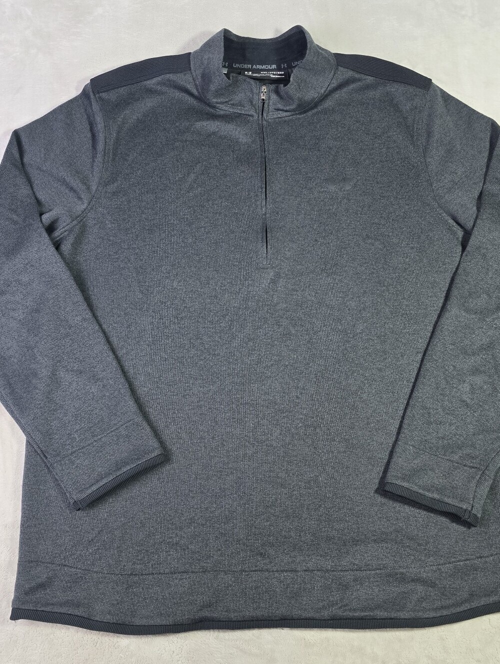 Lot Of 2 Under Armour Cold Gear 1/4 Zip Pullovee Long Sleeve Gray Sz XXL